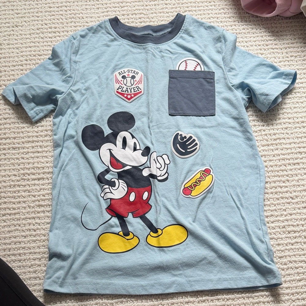 Disney Mickey Mouse All-Star Kids Tee - Blue and Red